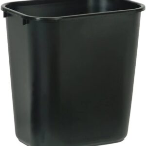 28 1/8 US Quart Small Wastebasket 27L Black