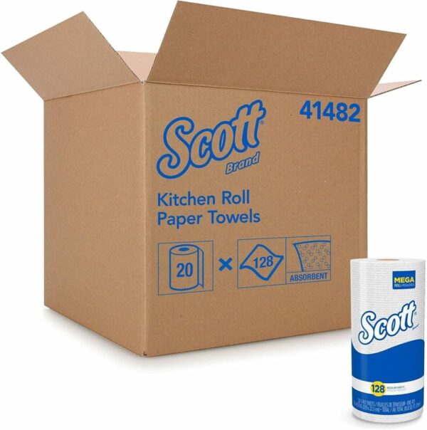 Scott® 8 3/4" x 11" Kitchen Roll Towels 128 Sheets 20/Case