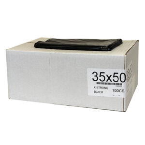 PPI 35x50 Black Extra Strong Garbage Bag 100/cs