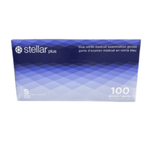 Stellar Plus Blue Small Nitrile Examination Gloves - 5 mil
